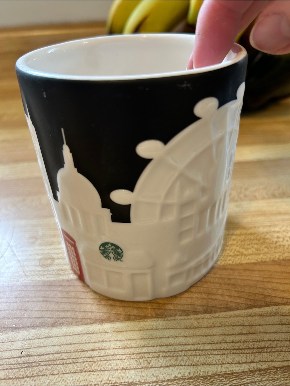 Starbucks White and Black Cityscape London Relief Ceramic Mug